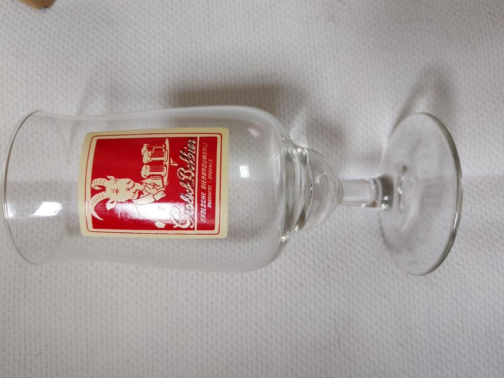 Oud Grolsch bokbier glas, Ophalen of Verzenden, Zo goed als nieuw, Glas of Glazen, Grolsch