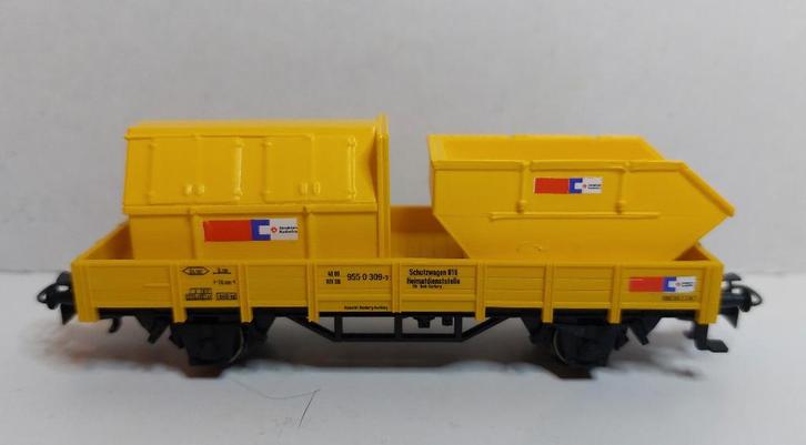 Strukton Wagon met afsluitbare en Puin Container Nieuw (11), Hobby en Vrije tijd, Modeltreinen | H0, Nieuw, Wagon, Wisselstroom