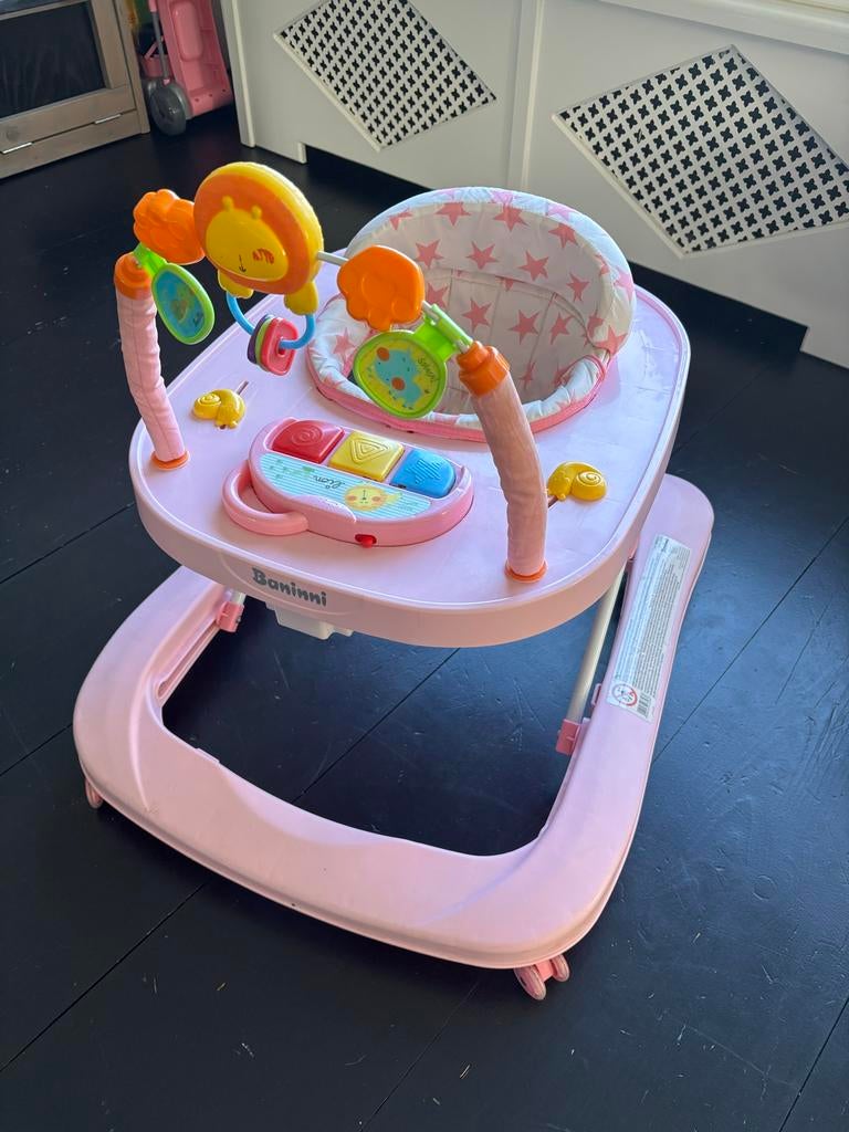 Roze Baninni Loopstoel met Speelpaneel - Gebruikt, Ophalen, Gebruikt