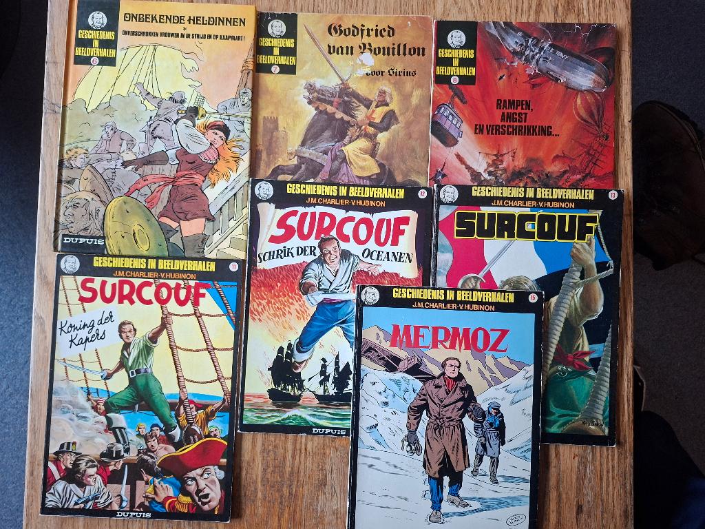 Geschiedenis in Beeldverhalen 7x ook los te koop ruil, Boeken, Stripboeken, Meerdere stripboeken, Ophalen of Verzenden, Gelezen