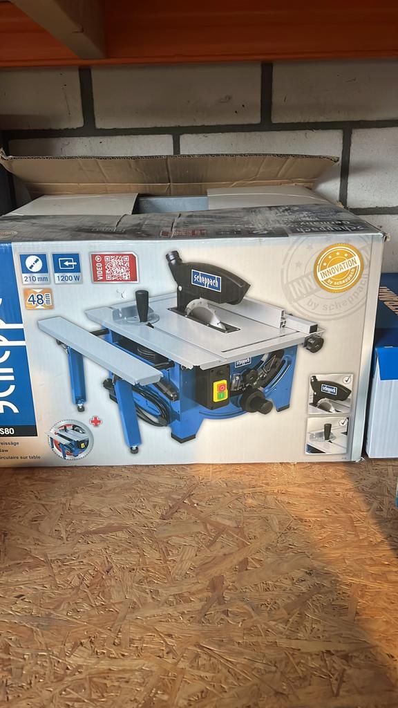 Scheppach tafelzaag hs80, Cirkelzaag, 70 mm of meer, Ophalen of Verzenden, Zo goed als nieuw