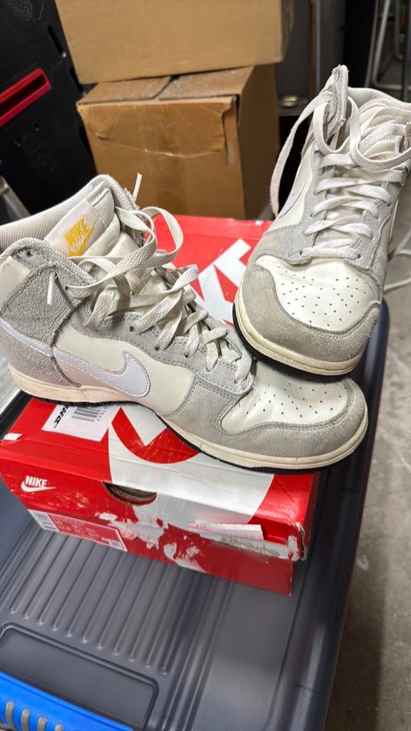 Nike dunk hi retro maat 44 platinum, Wit, Ophalen of Verzenden, Sneakers of Gympen, Zo goed als nieuw