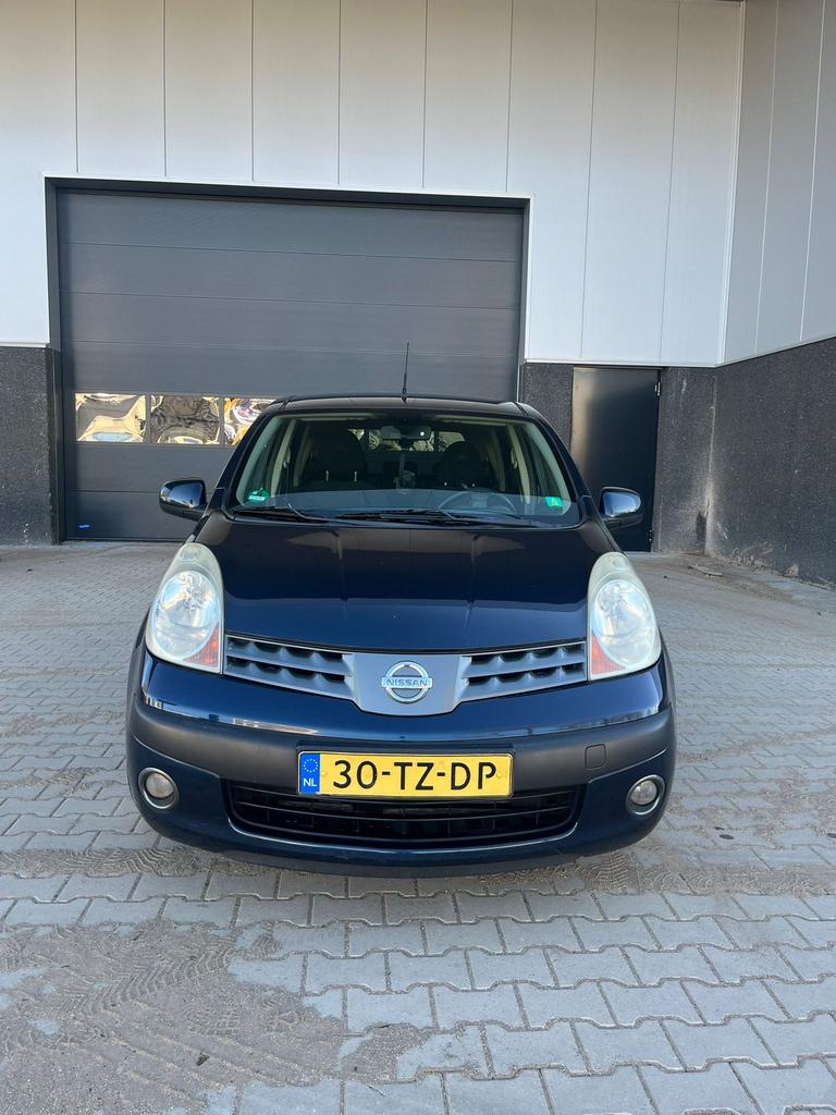 Nissan Note 1.4 16V 2007 Blauw, Auto's, Nissan, Voorwielaandrijving, Stof, 40 €/maand, 4 cilinders