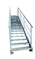 Bordestrap verzinkt 3.4m. Stalen gegalvaniseerde met plateau, Ophalen, Gebruikt, Trap, 2 tot 4 meter