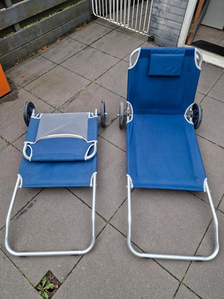 Strandbedjes met wielen, Caravans en Kamperen, Kampeeraccessoires, Gebruikt, Ophalen