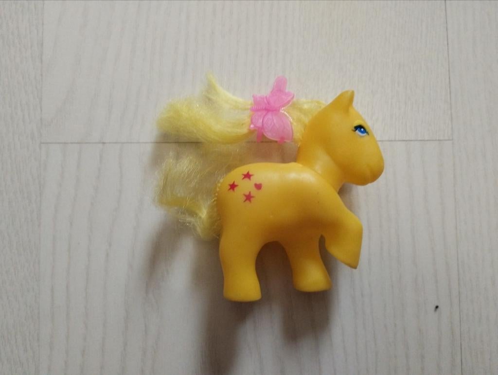Geel speelgoed paard pony, Ophalen, Gebruikt