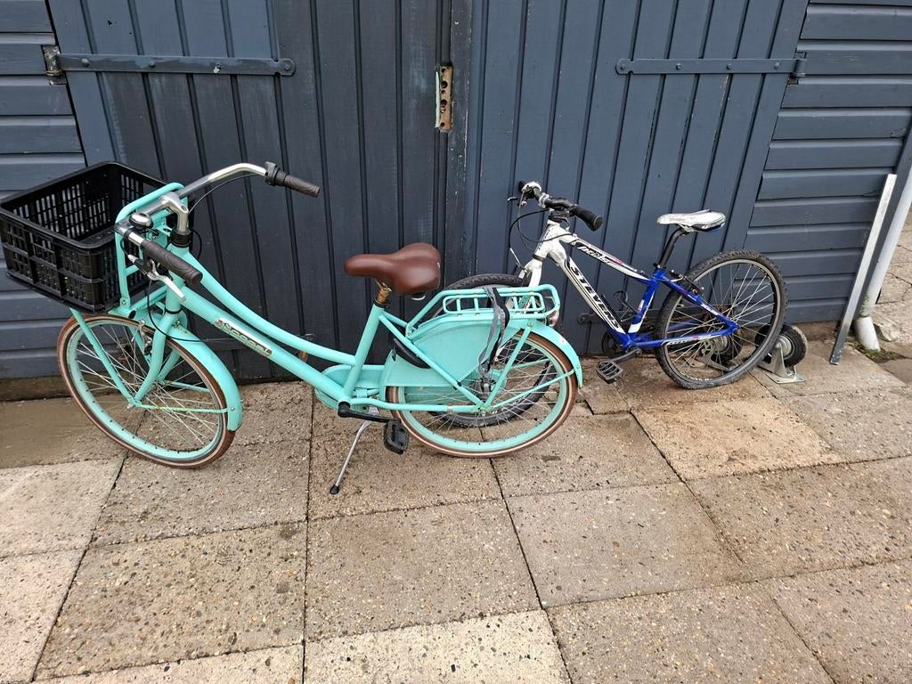 Damesfiets mintgroen met voordrager en mand, Fietsen en Brommers, Fietsen | Dames | Damesfietsen, Ophalen, Gebruikt, Overige merken