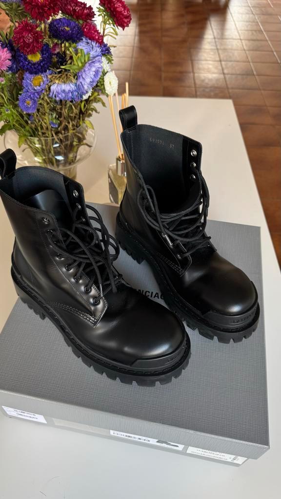 Balenciaga Track Boots – Zwart – Maat 38 (Label 37), Kleding | Dames, Schoenen, Zo goed als nieuw, Lage of Enkellaarzen, Zwart