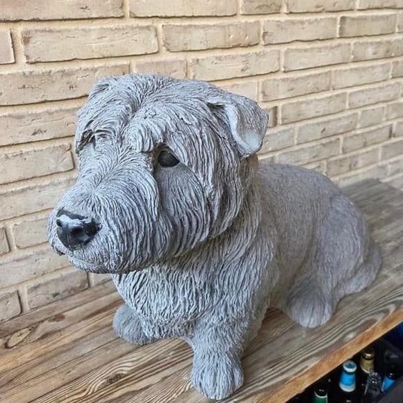 Betonnen Tuinbeeld Hond - Schattige Decoratie, Ophalen, Gebruikt, Beton, Dierenbeeld