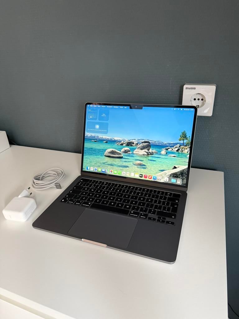 Macbook air M2 2022 - 256GB - silver, Computers en Software, Apple Macbooks, 256 GB, Qwerty, 8 GB, 13 inch