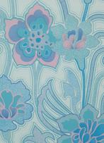 3710 Paisley behang okergoud seventies stijl vintage swiet, Ophalen of Verzenden, 50 tot 75 m², Wit