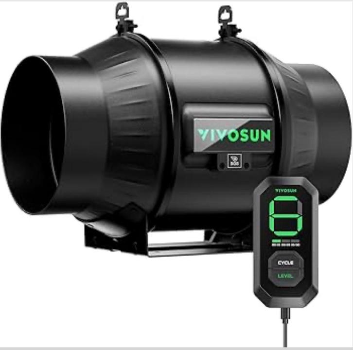 Vivosun kanaal ventilator, Witgoed en Apparatuur, Ventilatoren, Nieuw, Overige, Ventilator met afstandsbediening, Ophalen of Verzenden