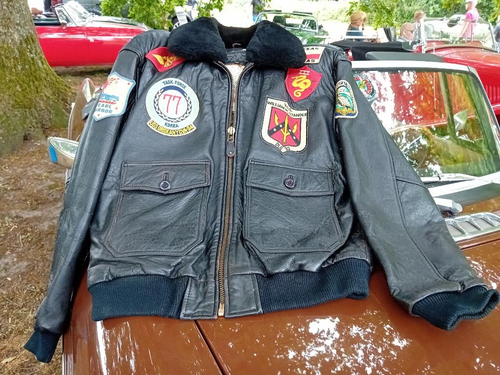 leren jack, Ophalen, Zo goed als nieuw, Maat 56/58 (XL), Zwart