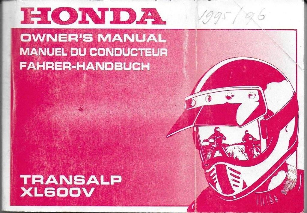 Honda XL600 V Transalp Betriebsanleitung (004v), Motoren, Handleidingen en Instructieboekjes, Ophalen of Verzenden, Honda
