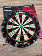 Winmau Blade 6 Triple Core PDC dartbord gesigneerd, Ophalen of Verzenden