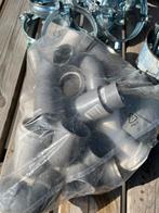 4 zakken met pvc leiding en buisklemmen enz. Enz., Overige materialen, 6 meter of meer, Overige typen, Ophalen of Verzenden