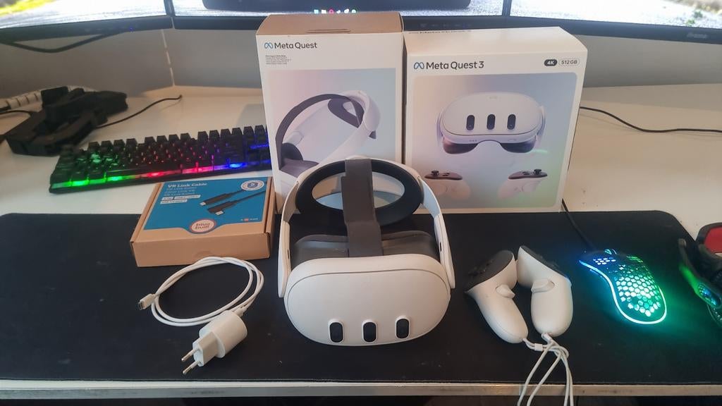 Meta quest 3 512gb met elite strap (20 uur gebruikt), Spelcomputers en Games, Ophalen, Zo goed als nieuw, VR-bril, Overige platformen