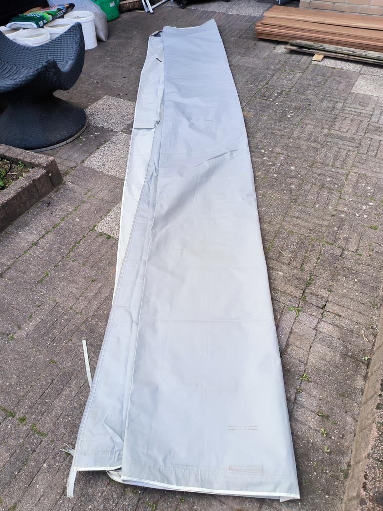 Luifel met rits, voortent omloopmaat 8, aluminium stokken, Ophalen, Zo goed als nieuw
