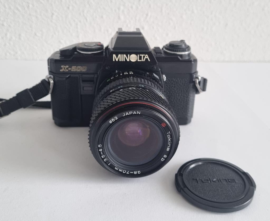 Minolta X-500 35mm SLR Analoge Film Camera 28-70mm Lens, Audio, Tv en Foto, Fotocamera's Analoog, Gebruikt, Spiegelreflex, Minolta