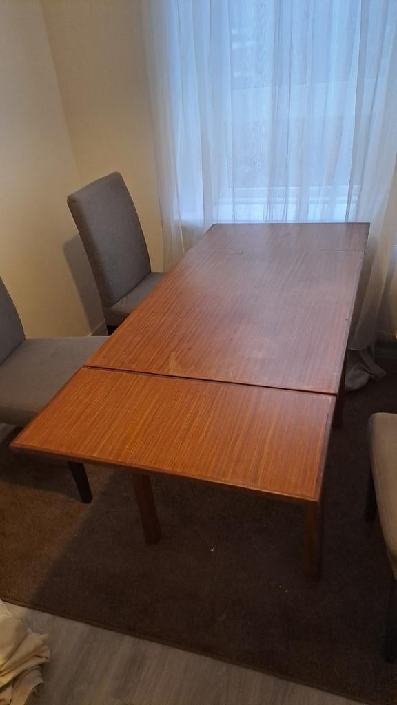 Uitschuifbare keukentafel, Huis en Inrichting, Complete eetkamers, Ophalen, 4 tot 6 stoelen