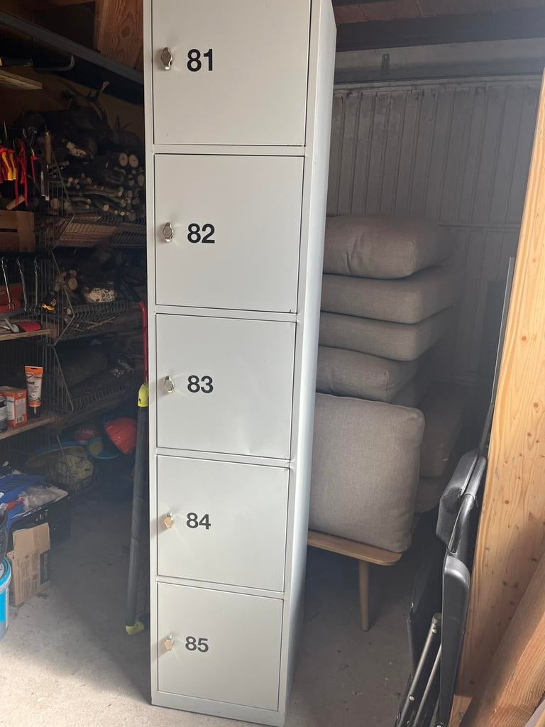 Lockerkast 5 vakken, Huis en Inrichting, Kasten | Lockerkasten, Ophalen, Gebruikt, Industrieel