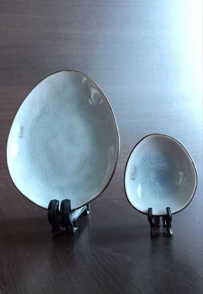 Vintage Cosy & Trendy Stoneware – Unieke Set van Twee Schale, Ophalen of Verzenden