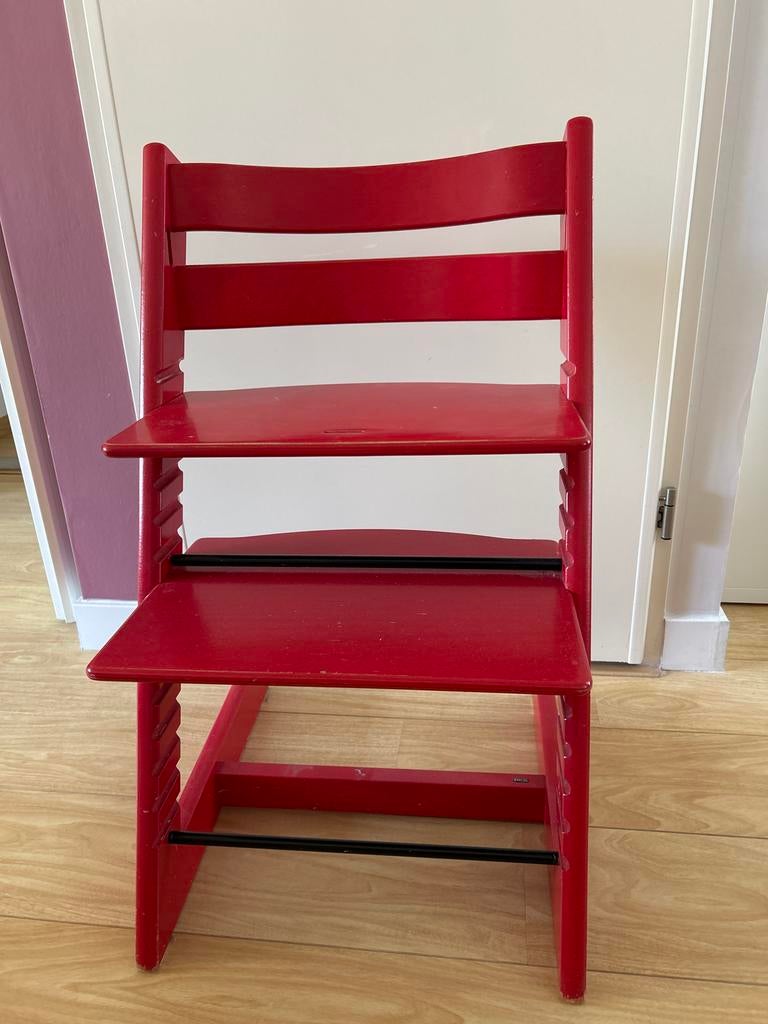 Stokke Tripp Trapp meegroeistoel met accessoires, Ophalen of Verzenden, Gebruikt, Meegroeistoel, Aanschuifbaar