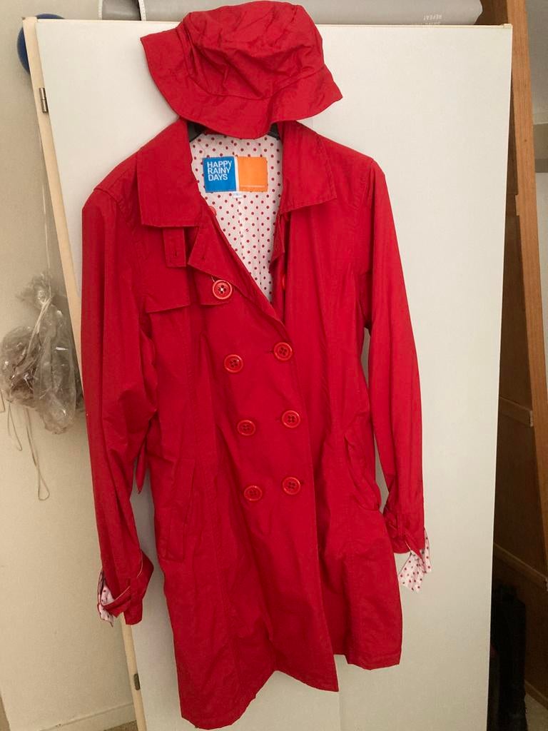 Regenjas, Ophalen of Verzenden, Zo goed als nieuw, Rood