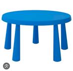 IKEA MAMMUT Kindertafel Blauw, Kinderen en Baby's, Kinderkamer | Tafels en Stoelen, Ophalen, Gebruikt, Tafel(s)