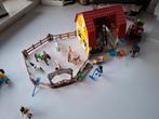 Playmobil manege met trailer, menwagen en huifkar, Ophalen of Verzenden, Gebruikt, Los playmobil