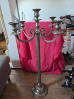 Grote ijzeren kandelaar, 1 meter hoog, 5-armig, Antiek en Kunst, Ophalen, Overige materialen