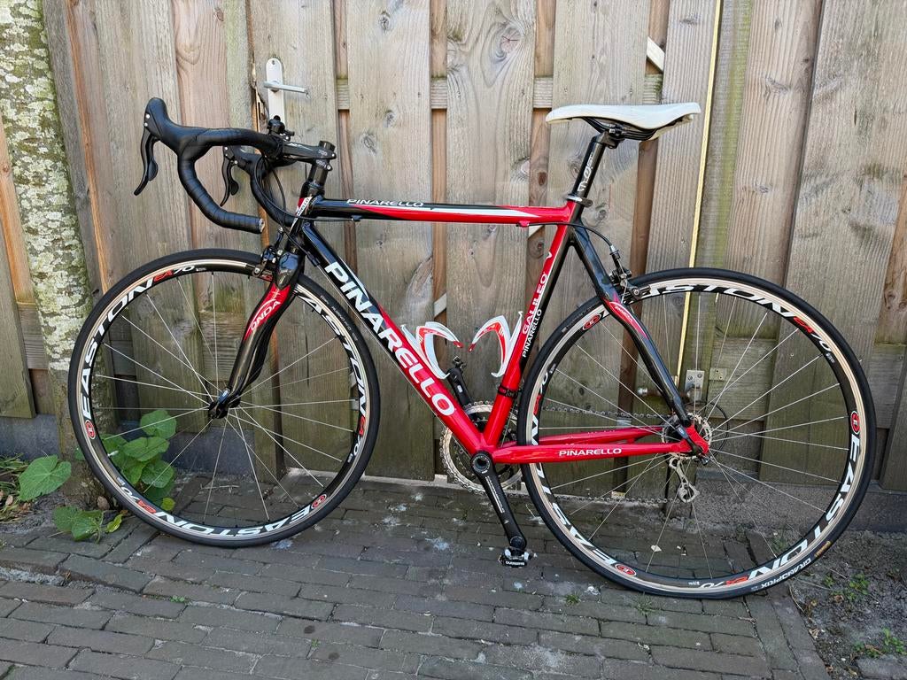 Pinarello Galileo racefiets - Rood/Zwart frame 56 cm, Fietsen en Brommers, Fietsen | Racefietsen, Gebruikt, Aluminium, Overige maten