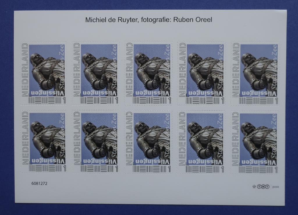 Velletje persoonlijke zegels Michiel de Ruyter zelfklever !, Ophalen of Verzenden, Na 1940, Postfris