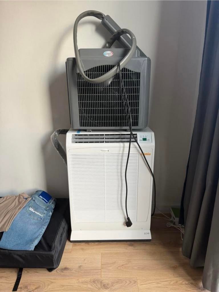 1 x GEBRUIKT - mobiele split airco 15500 BTU - z.g.a.n., Ophalen, 3 snelheden of meer, Zo goed als nieuw, Koelen en Ontvochtigen