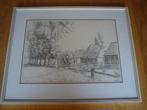 Schilderij tekening Zeeweg Wervershoof, Minder dan 50 cm, Overige typen, Ophalen of Verzenden, Zo goed als nieuw