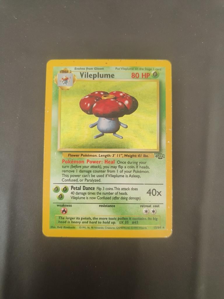 Vileplume Jungle holo (15/64), Ophalen of Verzenden, Zo goed als nieuw