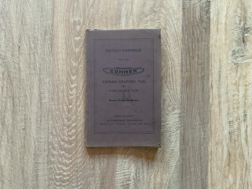 COMMER instruktieboekje, Ophalen of Verzenden