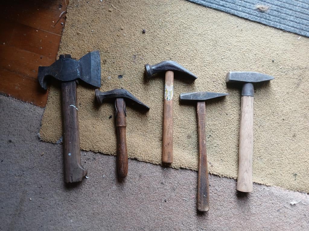 Oude Hamers Hamerdiverse modellen. Bijl is al verkocht!, Antiek en Kunst, Antiek | Gereedschap en Instrumenten, Ophalen of Verzenden