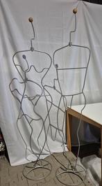 Set 2 vintage dressboy dressgirl ikea grijs Häpen 1980s, Ophalen, Metaal, Wandkapstok, Minder dan 100 cm