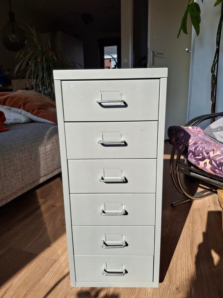 Ikea Helmer ladeblok verrijdbaar grijs- zgan, 3 of 4 laden, Ophalen, 25 tot 50 cm, Minder dan 100 cm