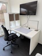 Ikea Kallax vakkenkast + bureau + stoel + accesoires, Huis en Inrichting, Bureaus, Ophalen, Zo goed als nieuw