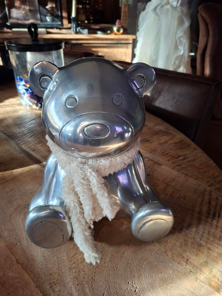 Riviera Maison Beer Spaarpot - Hoogte 26 cm, Ophalen, Gebruikt, Metaal of Blik, Dier