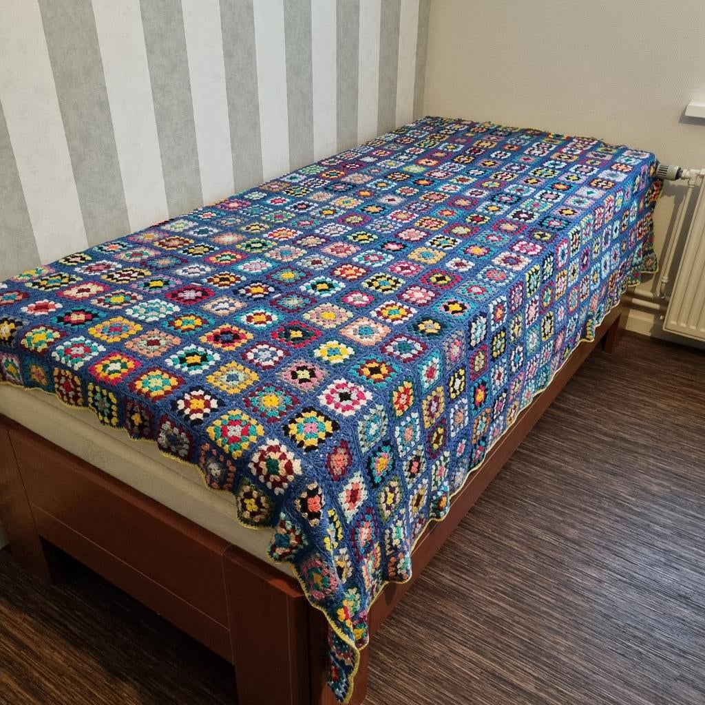 Handgemaakte gehaakte katoenen deken - 135 x 200 cm, Ophalen of Verzenden, Nieuw