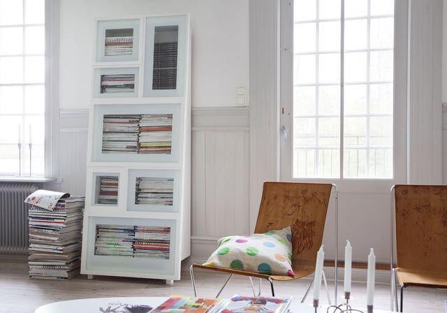 Ikea Ps pronk kast/ vitrine of buffetkast, Huis en Inrichting, Glas, 150 tot 200 cm, 25 tot 50 cm, Gebruikt