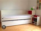 Ikea Flaxa bed met onderschuifbed, Huis en Inrichting, Ophalen, 90 cm, Eenpersoons, Wit