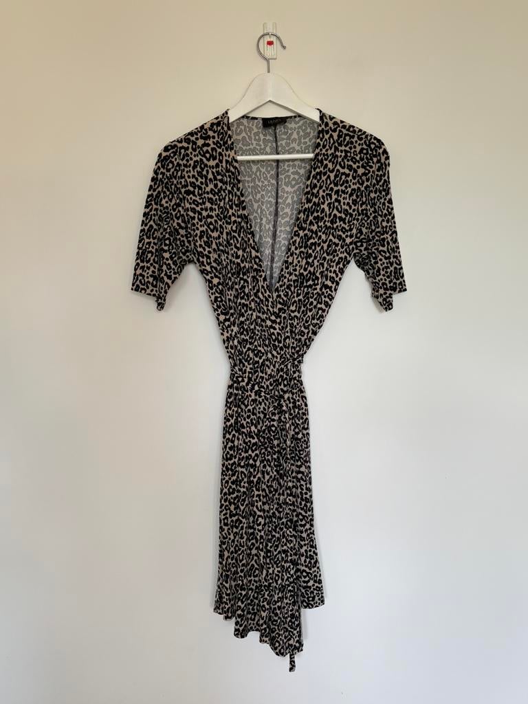 Liu jo Leopard dress xs /s, Kleding | Dames, Jurken, Ophalen of Verzenden, Zo goed als nieuw, Beige