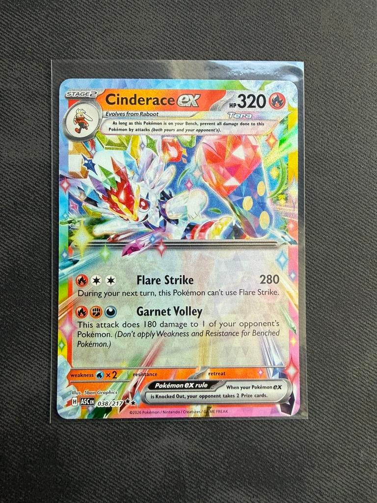 Cinderace EX #038/217, Ophalen of Verzenden, Zo goed als nieuw