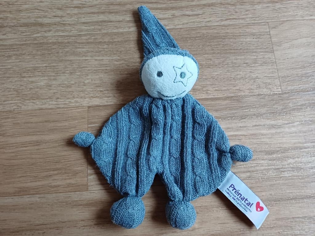 Prenatal tutpopje knuffeldoekje doekje grijs gebreid gehaakt, Ophalen of Verzenden, Zo goed als nieuw, Overige typen