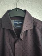 Cavallaro Napoli overhemd maat 38, Bruin, Halswijdte 38 (S) of kleiner, Ophalen of Verzenden, Zo goed als nieuw
