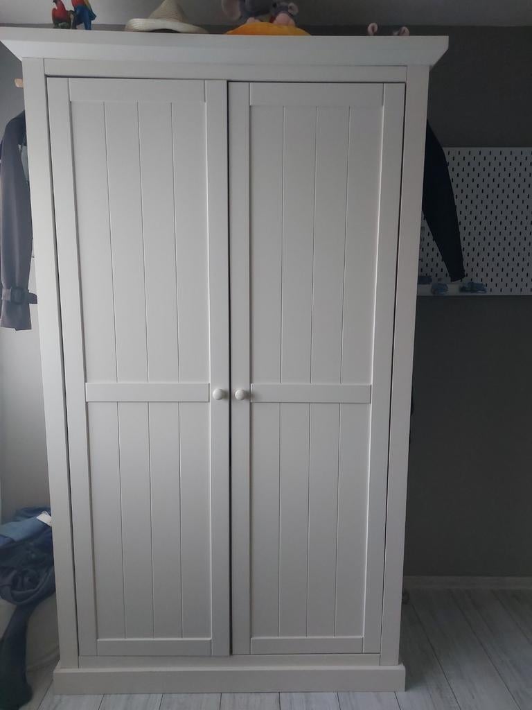 Igst, witte kledingkast voor meisjeskamer - b120xd56xh200, Gebruikt, 100 tot 150 cm, 150 tot 200 cm, Overige houtsoorten